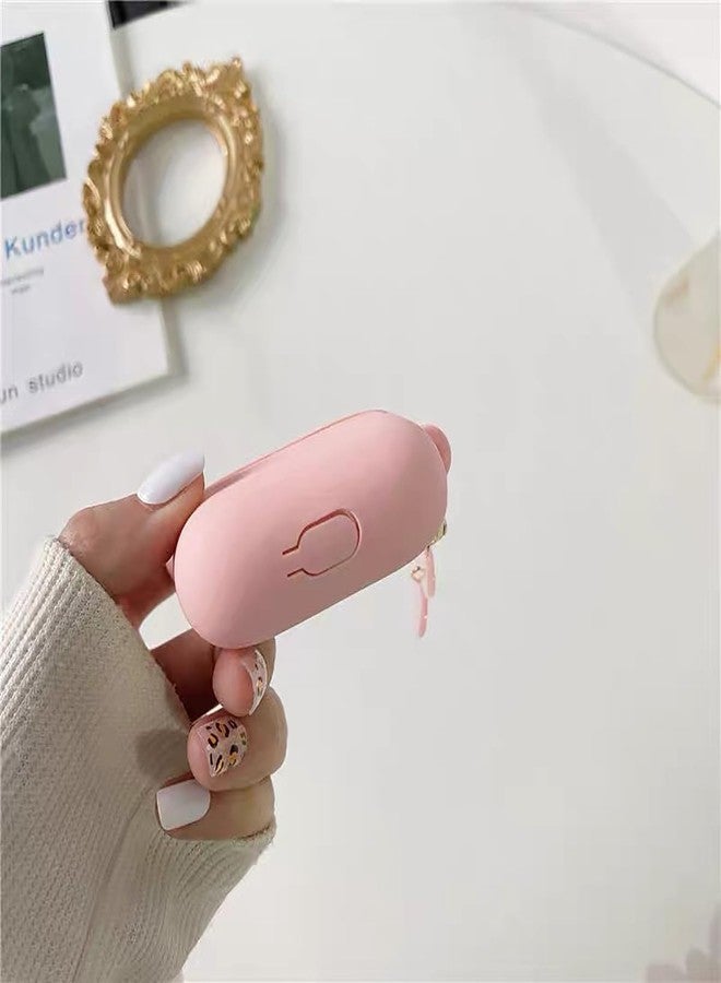 OTOPO Cute Pink Case for Airpods 2nd/1st Generation Cover for Girl Women with Pom pom Flower Keychain & Cleaner Kit, Soft Silicone Airpods iPod 2nd/1st Gen Protective Cover Skin for Airpods 2/1, Pink - Image 4