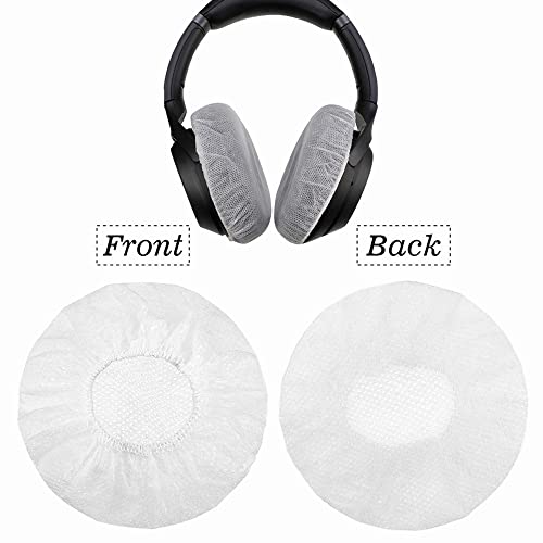 Ebonee 100pcs White Disposable Headphone Covers, Non-Woven Earpad Cover for Most On Ear Headphones 3.15" (8cm) - Image 5