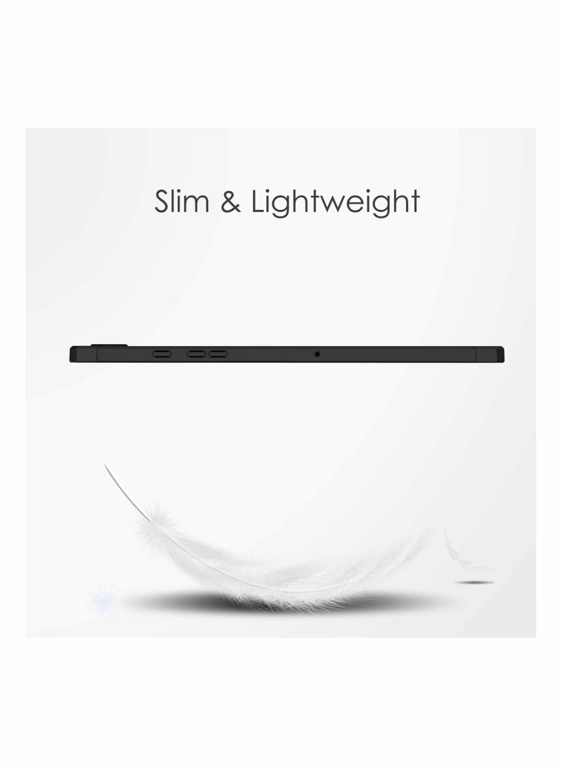 Y&D Fit for Slim Case Samsung Galaxy Tab A8 10.5 inch 2021 Release, PU Leather Trifold Stand Cover Case, Shockproof Cover/Clear Transparent Back Protective Hard Shell Auto Wake/Sleep (Black) - Image 3