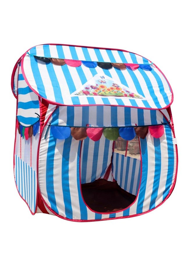 HomeCute Homecute Foldable Pop Up Hut Type Kids Toys Small Size Play Tent House for Boys and Girls. (Sky Blue-White)  - Image 5