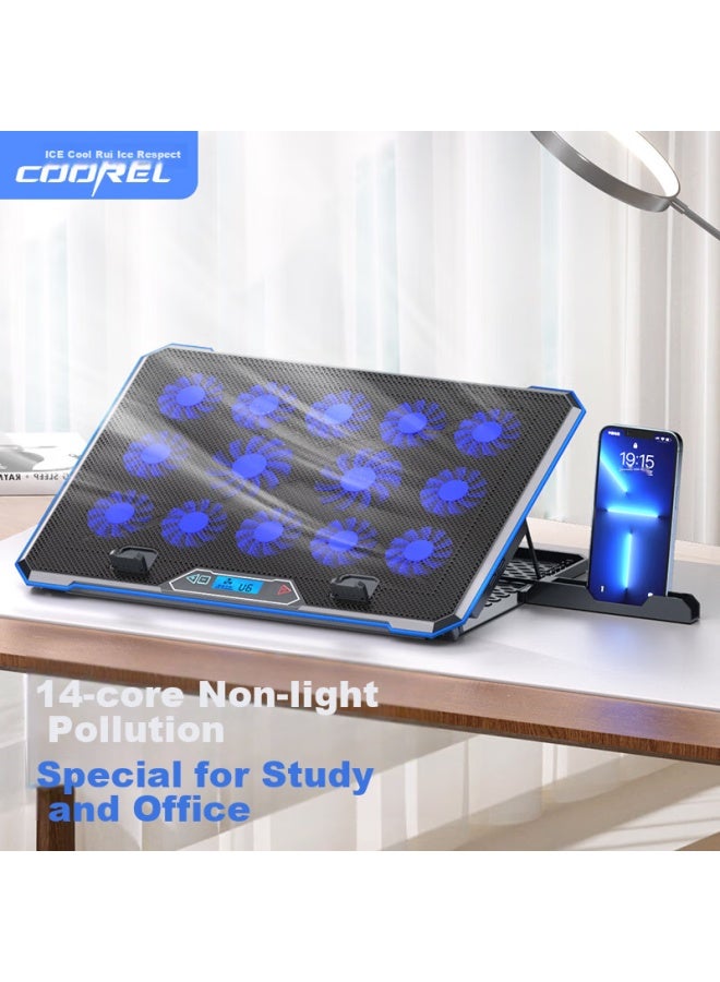 ICE COOREL Kuorui Bingzun K15c Laptop Cooling Pad, Computer Desk Cooling Stand, Gaming Laptop Cooling Base, Suitable For 17-inch Apple, Lenovo, Alienware - Image 1