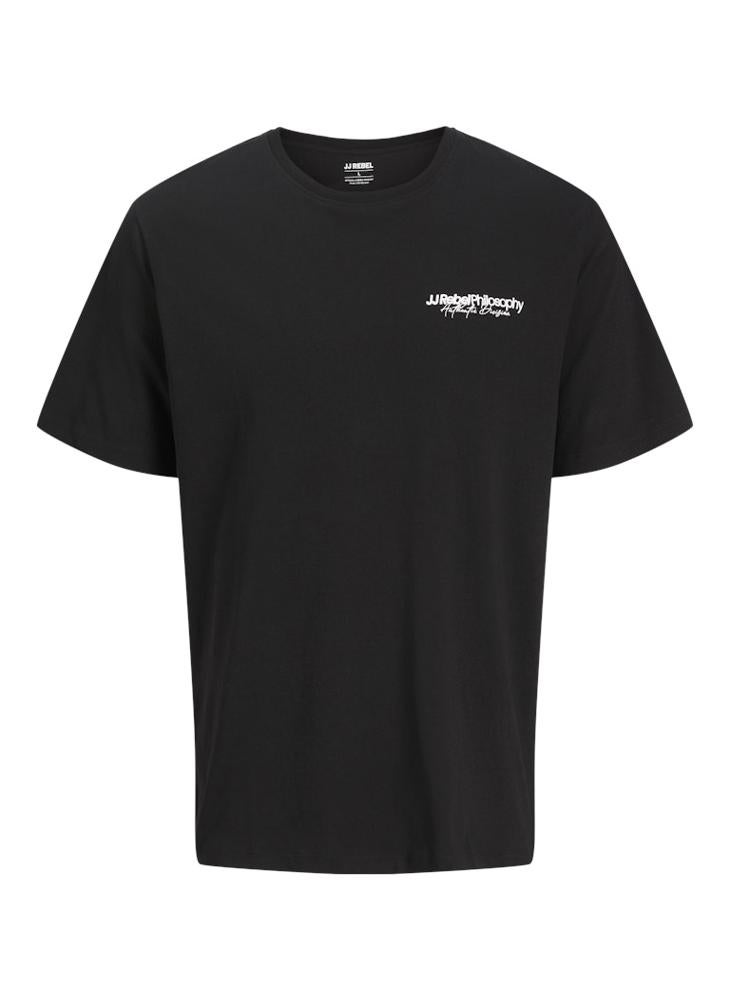 JJ Rebel Text Print Regular Fit Crew Neck T-Shirt - Image 5