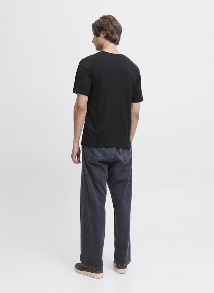 JJ Rebel Text Print Regular Fit Crew Neck T-Shirt - Image 2