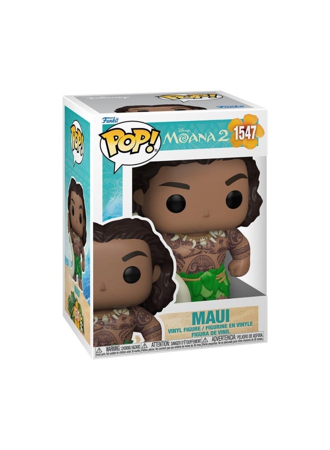 Funko POP! Disney Moana 2 Maui with Fish Hook Vinyl Figure (11.43 cm) - Image 1