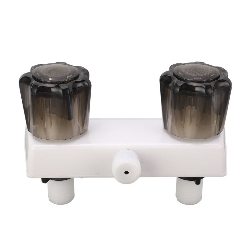 RV Shower Faucet Valve Diverter ABS Plastic Construction - Dual Knob Operation Easy Installation RV Bathroom Shower Faucet for RV Camper Bathroom - Image 1