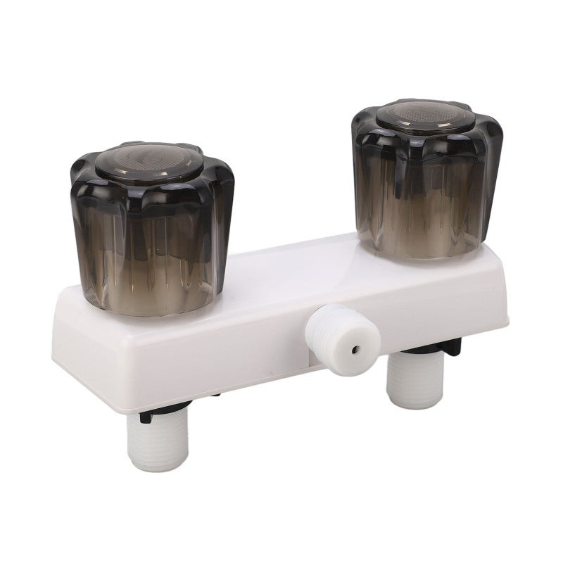 RV Shower Faucet Valve Diverter ABS Plastic Construction - Dual Knob Operation Easy Installation RV Bathroom Shower Faucet for RV Camper Bathroom - Image 2