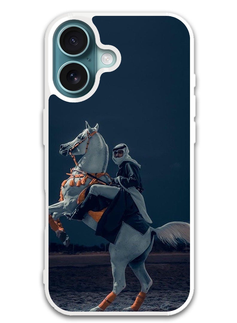 Theodor Protective Case Cover For APPLE IPHONE 16 Plus Horse (White Bumper) - Image 1