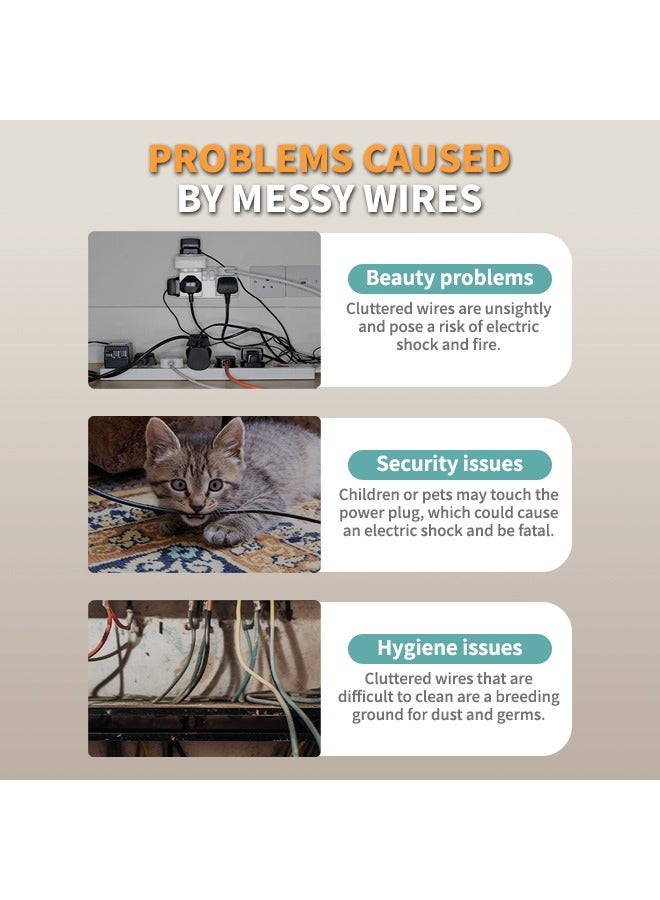 Metal Material Under Table Cable Management Tray, No Need to Drill Storage Shelf, Cable Storage Holder for Office Desk, Desk, Dressing Table, Coffee Table, Gaming Room - Image 3