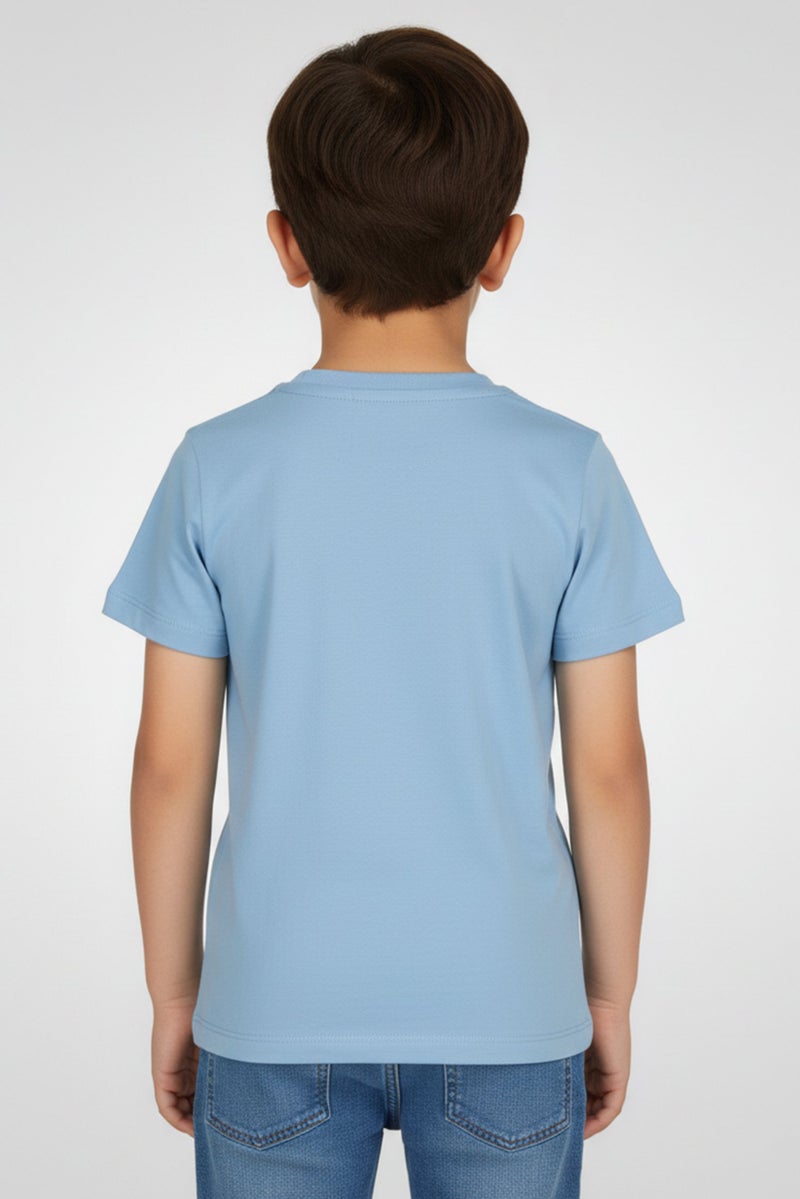 Hamleys Toddlers Boy Short Sleeve Graphic  Print T-Shirt, Light Blue - Image 2