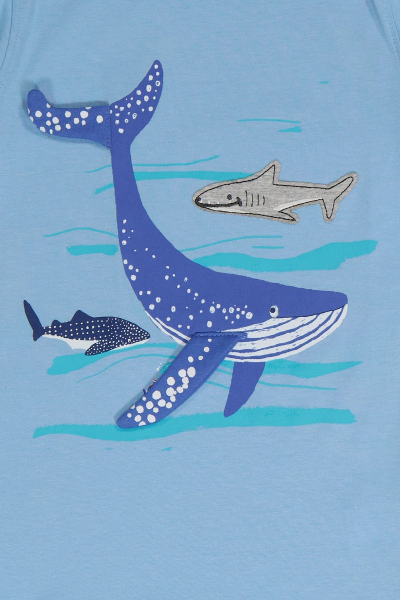 Hamleys Toddlers Boy Short Sleeve Graphic  Print T-Shirt, Light Blue - Image 3