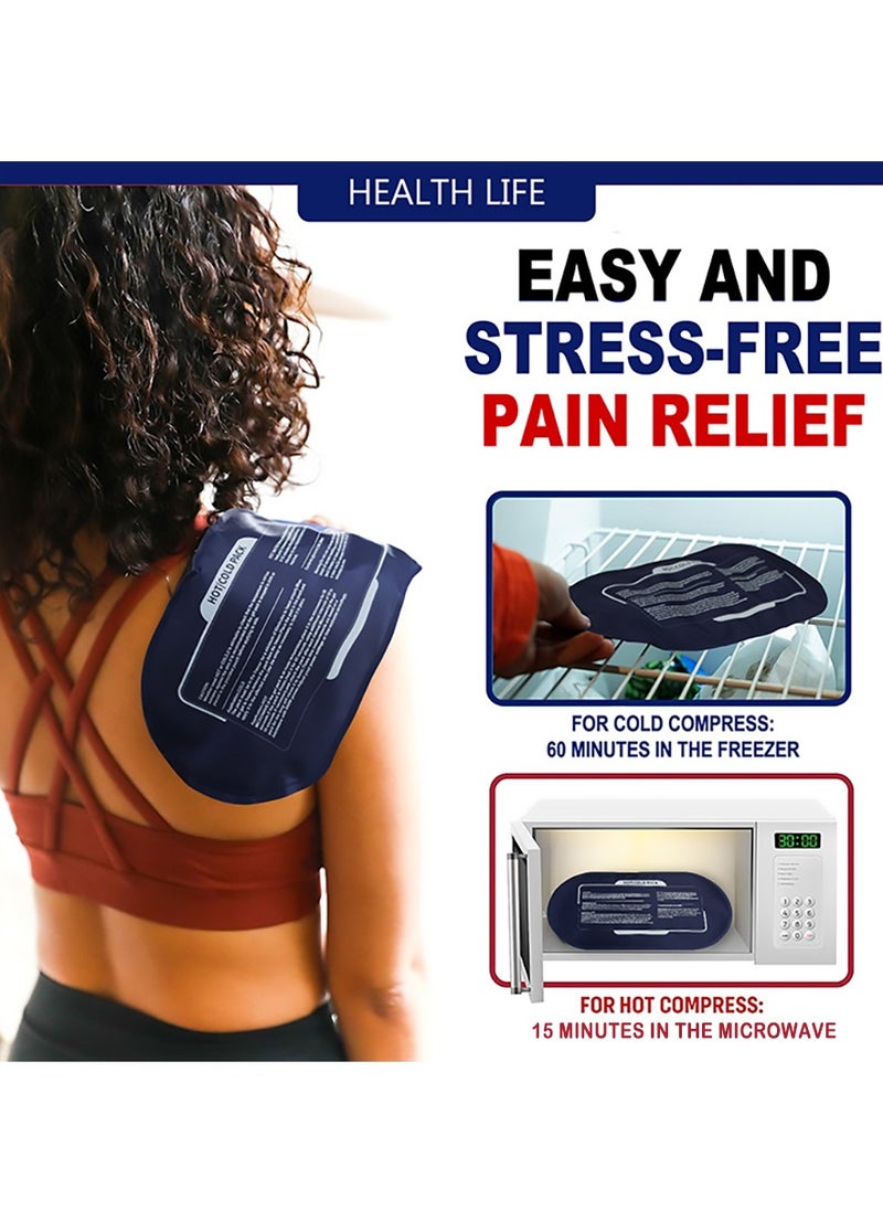 MileMelo 2 Reusable Hot and Cold Ice Packs for Injuries, Joint Pain, Muscle Soreness and Body Inflammation - Reusable Gel Wraps - Adjustable & Flexible for Knees, Back, Shoulders, Arms and Legs  - Image 3