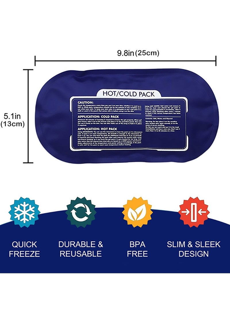 MileMelo 2 Reusable Hot and Cold Ice Packs for Injuries, Joint Pain, Muscle Soreness and Body Inflammation - Reusable Gel Wraps - Adjustable & Flexible for Knees, Back, Shoulders, Arms and Legs  - Image 2