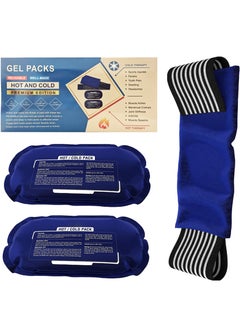 MileMelo 2 Reusable Hot and Cold Ice Packs for Injuries, Joint Pain, Muscle Soreness and Body Inflammation - Reusable Gel Wraps - Adjustable & Flexible for Knees, Back, Shoulders, Arms and Legs  - Image 1