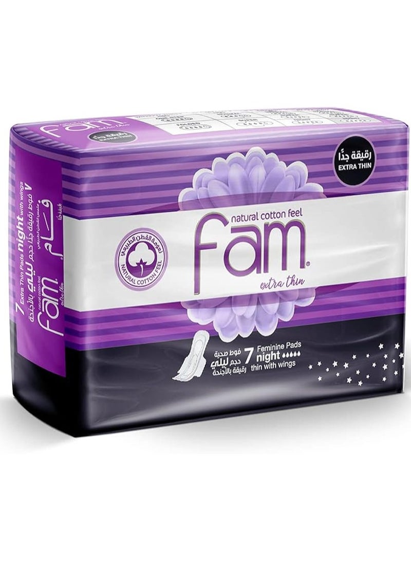 فام 7 وسادات أنثوية رفيعة للغاية - بأجنحة رفيعة لأيام الإضاءة السرية!