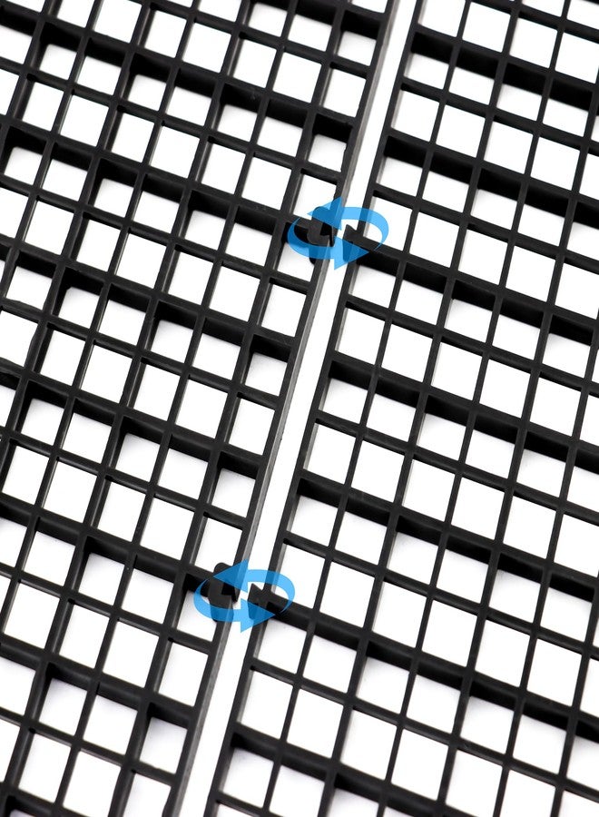 ALEGI Aquarium Fish Tank Divider Plastic Egg Crate Aquarium Filter Bottom Tray Plastic Grid (L 6pcs Black) - Image 5