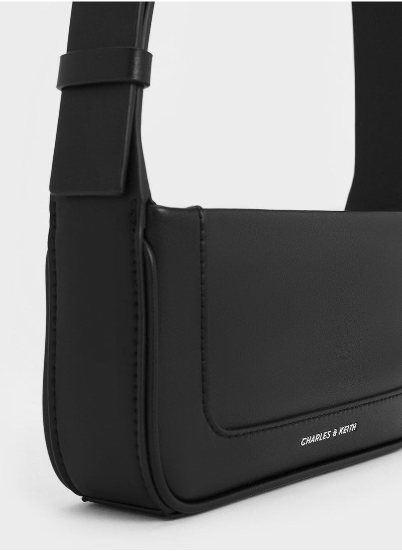 Charles & Keith - CHARLES & KEITH Daylla Shoulder Bag & Crossbody Bag - Black - Image 1