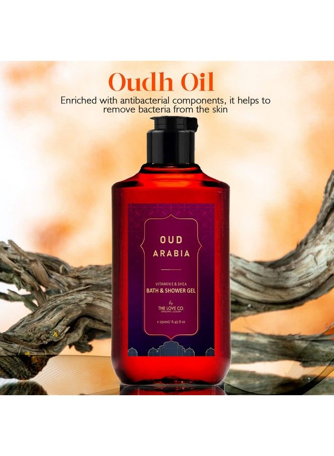 THE LOVE CO. استمتع بجل الاستحمام وغسول الجسم برائحة العود العربية، مثالي للرجال والنساء، نباتي 100%، 250 مل - Image 3
