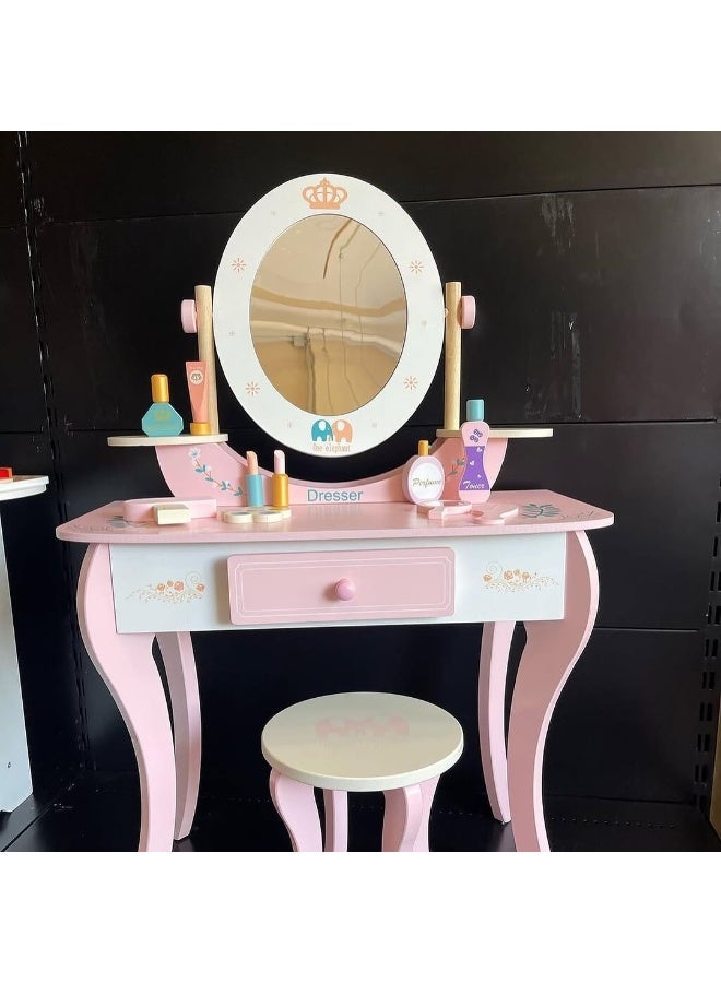 Elegant wooden children's hairstyle with accessories - Image 5