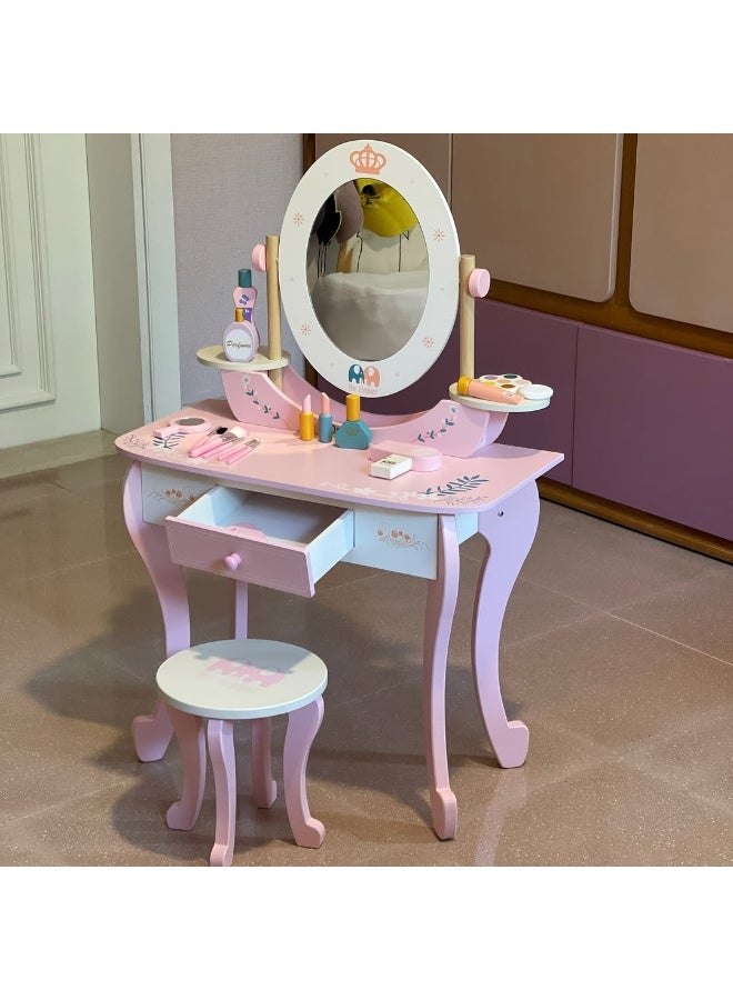 Elegant wooden children's hairstyle with accessories - Image 2