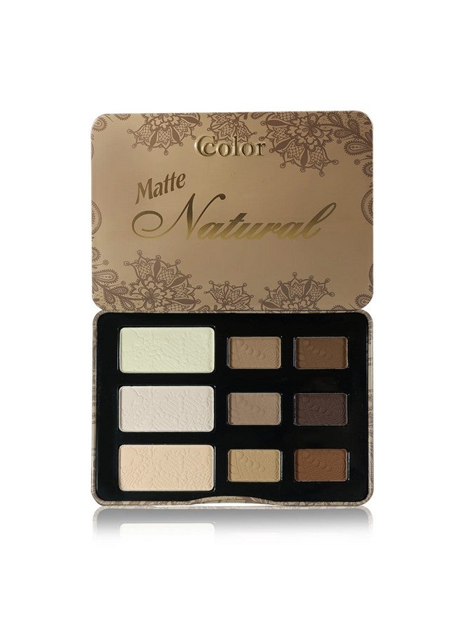 Ccolor Cosmetics Matte Natural 9 Color Eyeshadow Palette Matte Finish Highly Pigmented Eye Shadow Makeup Long Wearing Eye Palette Eye Makeup Kit With Easy To Blend Neutral Shades - Image 2