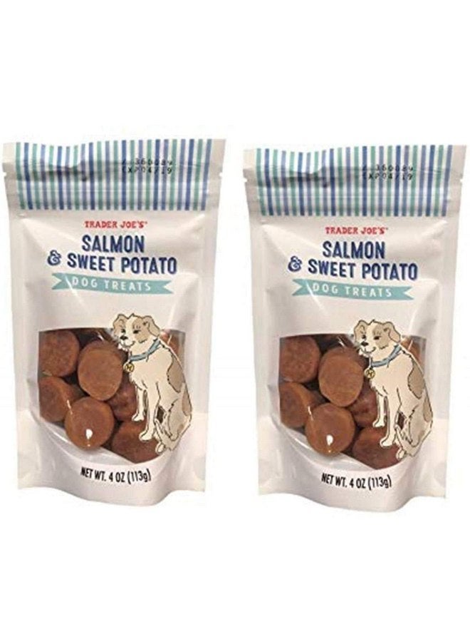 Trader Joe's Salmon and Sweet Potato Dog Treats 4 Oz, (2 Pack)