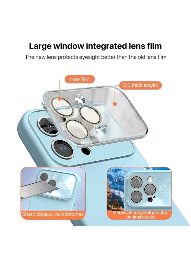 S-TOP Case For iPhone 12 Pro Large Window Acrylic Lens Film + Liquid Silicone Full Coverage Phone Case - Image 4