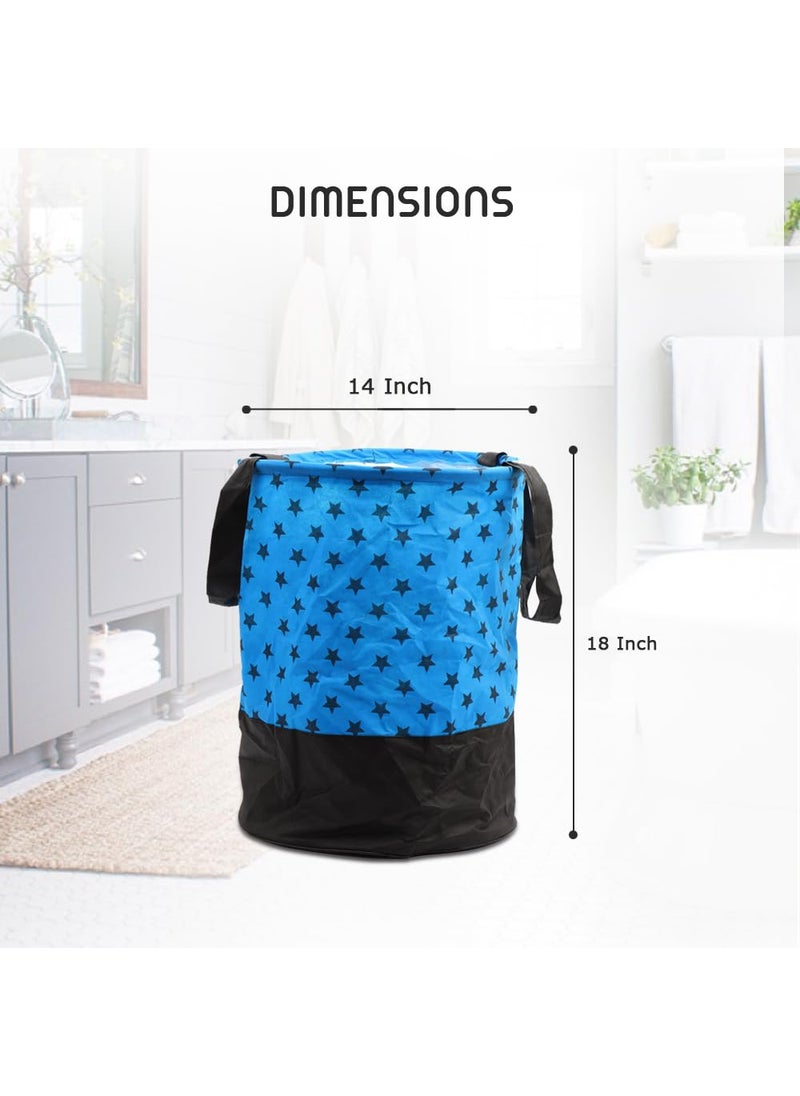 Perpetual Perpetual Cloth Basket For Laundry Waterproof Non Woven Cloth Bag For Storage Clothes Flodable Laundry Basket Bag With Handle 45 Liter bluestarw  - Image 4