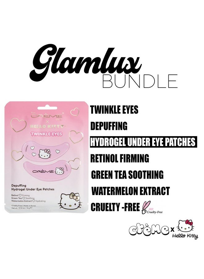 Glam Lux - Beauty Bundle Mystery Makeup Sets The Creme Shop X Hello Kitty Twinkle Eyes Patches, Amorus Matte Sweet Blush Stick, All Day Setting Spray & Beauty Treats Ombre Lip Treatment Gifts - Image 1
