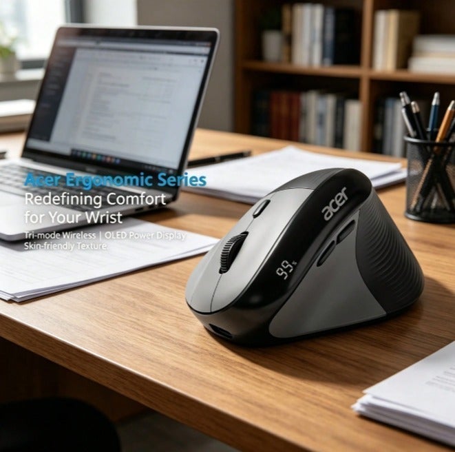 Acer Ergonomic vertical mouse black - Image 5