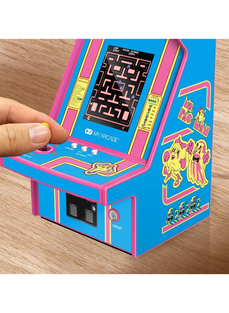 My Arcade Ms. Pac-Man Micro Player: 100 Games, 6.75" Mini Arcade Machine, Fully playable Video Game Collectible - Image 4
