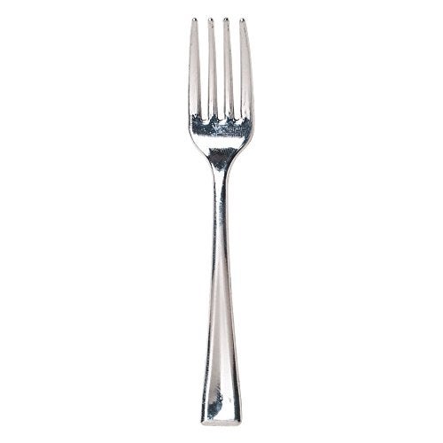 Hoffmaster 883314 Mini Metallic Fork, 3-3/8" (Pack of 400), Silver - Image 1