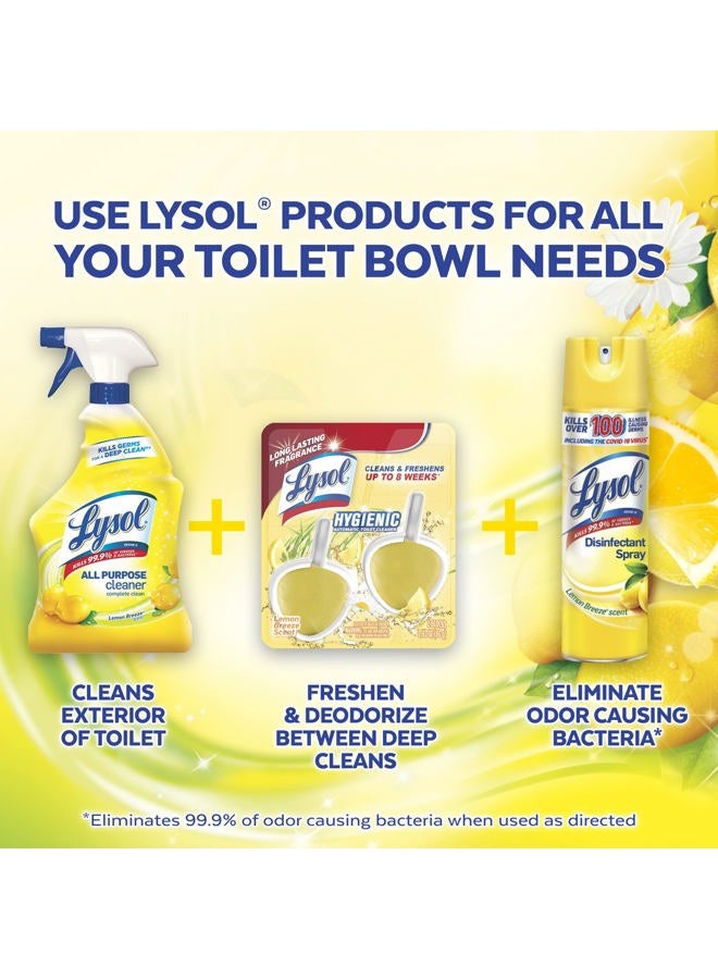 Lysol Automatic In-The-Bowl Toilet Cleaner, Cleans and Freshens Toilet Bowl, Lemon Breeze Scent (Pack of 2) - Image 5