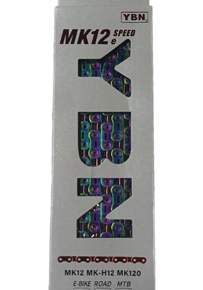 YBN سلسلة دراجة YBN MK12E 12 سرعات مسطحة - نظام نقل حركة عالي الأداء - 136 رابط - تشطيب قوس قزح - Image 2