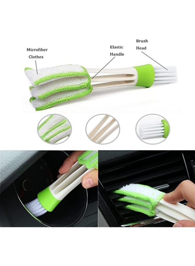 3-in-1 Auto Interior Cleaning Tool نافذة منظف زجاج الفرشاة فرشاة قابلة للغسل القماش وفتحة التهوية تنظيف فرشاة مجموعة - Image 2