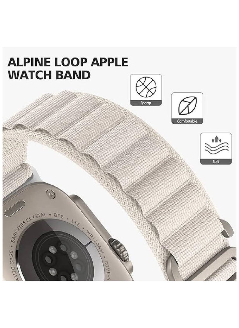 Watch Band Ultra Strap 42mm 44mm 45mm 49mm Alpine Loop Nylon Replacement Bands with Adjustable Sport Titanium G-hook Braided Straps for iWatch Ultra Series 8 7 SE 6 5 4 3 2 1 - Image 2