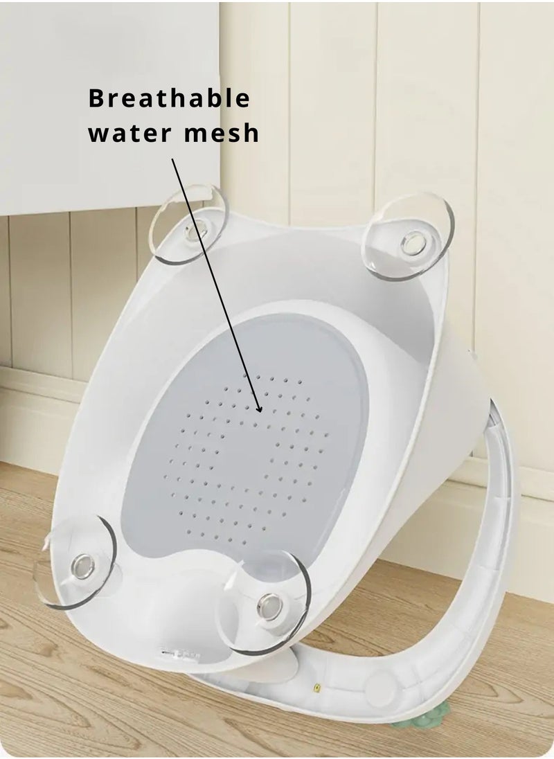 Moms Magic Baby Bath Seat with Safety Guardrail – 3 Fun Toys, 4 Suction Cups, Compact & Portable Bath Chair – Ideal for Bathtub or Bathroom  - Image 2