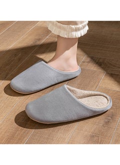 Jorunb Mens Women Cozy House Slippers with Anti-Slip Sole for Indoor and Outdoor Wear  Slip-on House Shoes Grey  - Image 1