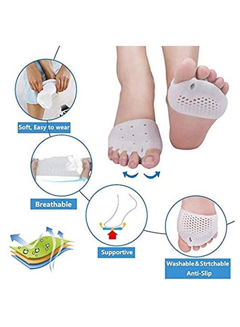 2 Pairs Foot Cushions Bunion Corrector Metatarsal Pads Cushion Reusable for Mortons Neuroma Diabetic Feet Hammer Toe Rapid Pain Relief - Image 5