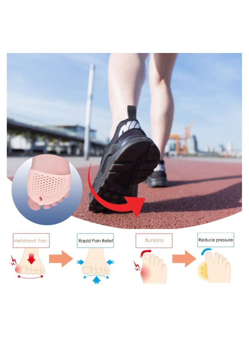 2 Pairs Foot Cushions Bunion Corrector Metatarsal Pads Cushion Reusable for Mortons Neuroma Diabetic Feet Hammer Toe Rapid Pain Relief - Image 4