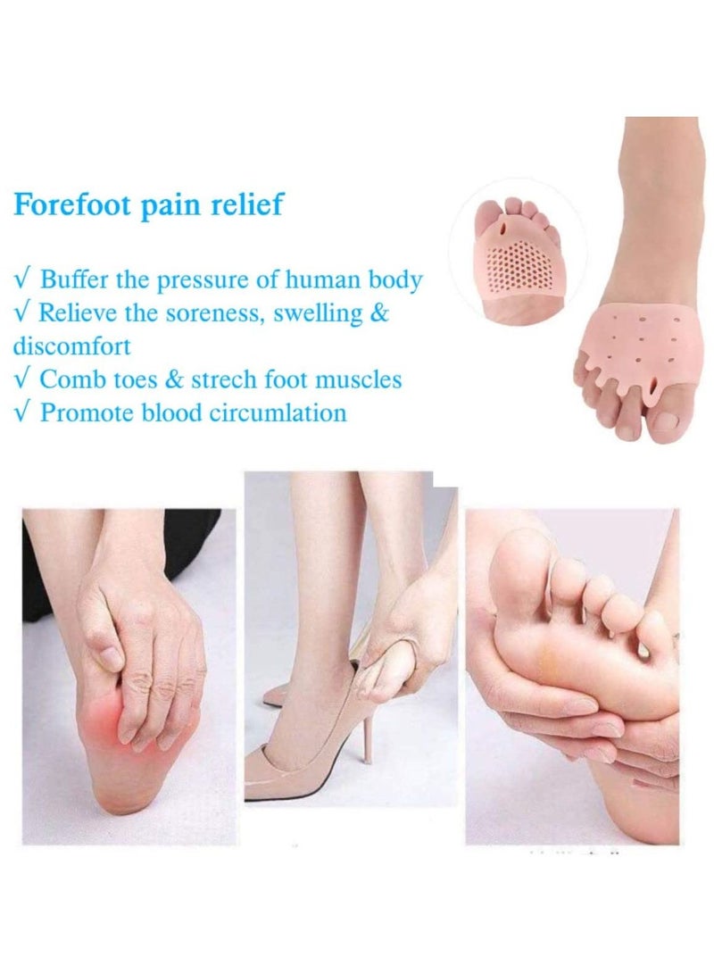 2 Pairs Foot Cushions Bunion Corrector Metatarsal Pads Cushion Reusable for Mortons Neuroma Diabetic Feet Hammer Toe Rapid Pain Relief - Image 2
