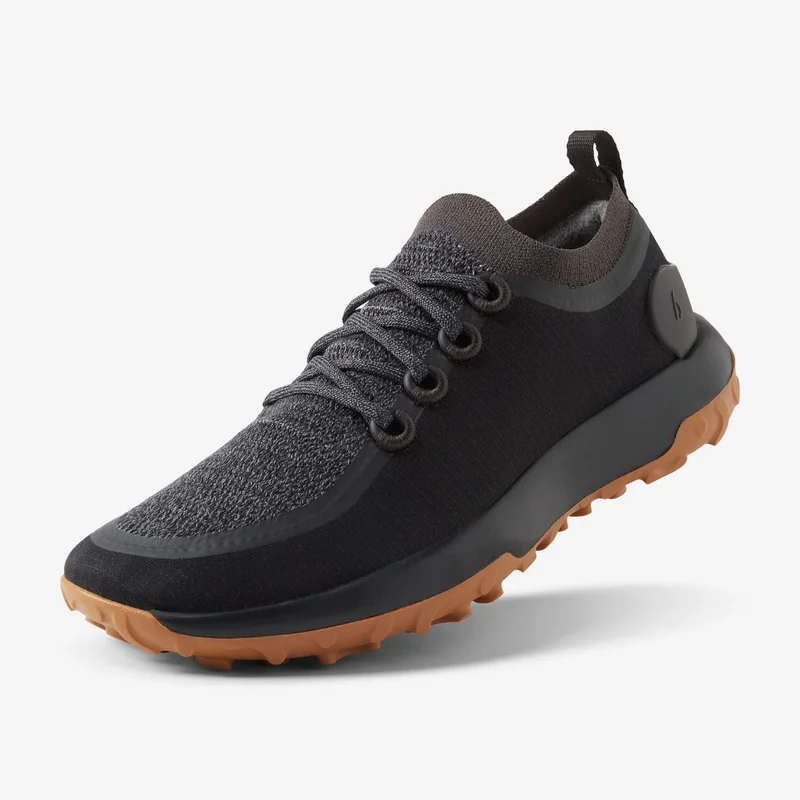 اول بيردز Women's Trail Runner - Natural Black (Rugged Khaki Sole)