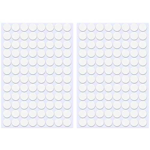 ZXUEZHENG Self-Adhesive Screw Hole Stickers,2-Table 96 in 1 Self-Adhesive Screw Covers Caps Dustproof Sticker 15mm White - Image 1