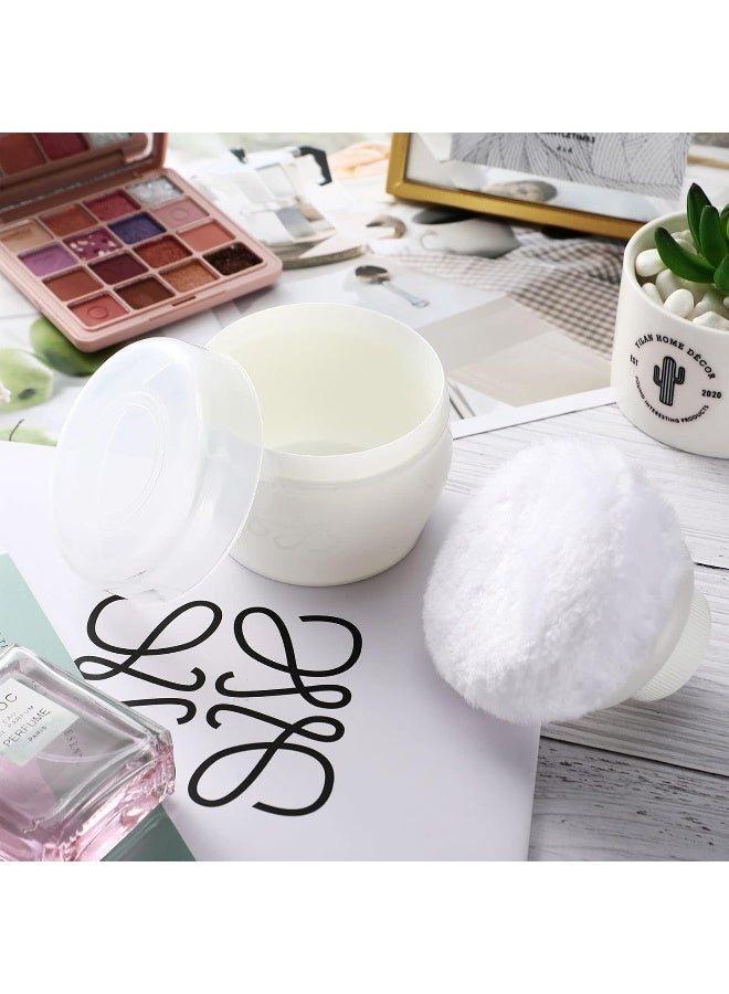 Cunhill 4 Pcs Body Powder Container After Bath Baby Fluffy Puff Kit Baby Body Care Cosmetic Bath Powder Container with a Large Handle Puff Box for Home Travel - Image 3