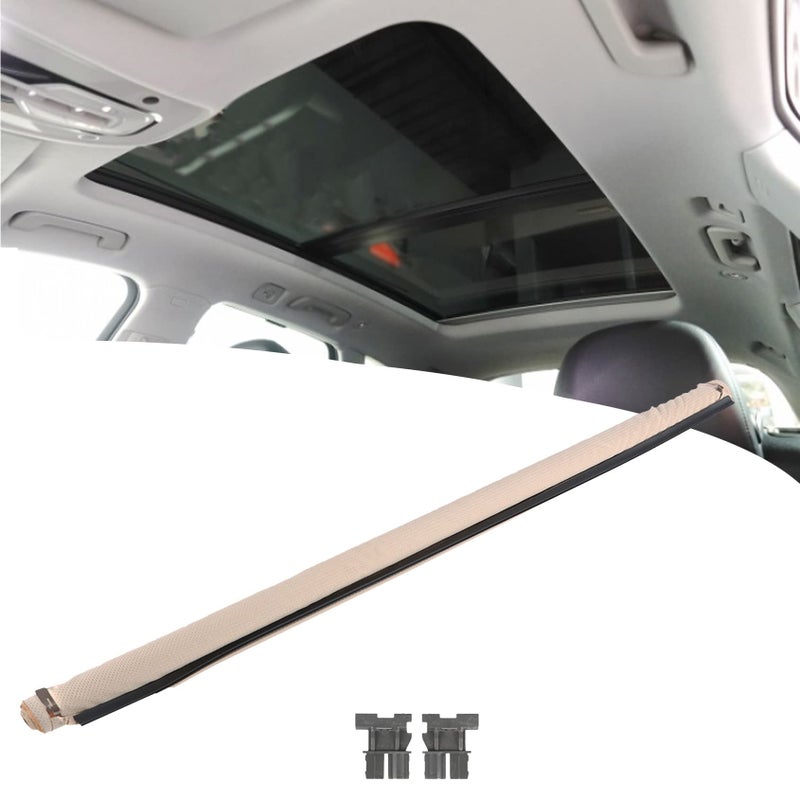 ANTUKO Corn Beige Car Window Curtain Sunroof Sunshade Cover with 2 Clips Replacement for Sharan Tiguan Q5 1K9877307B - Image 1