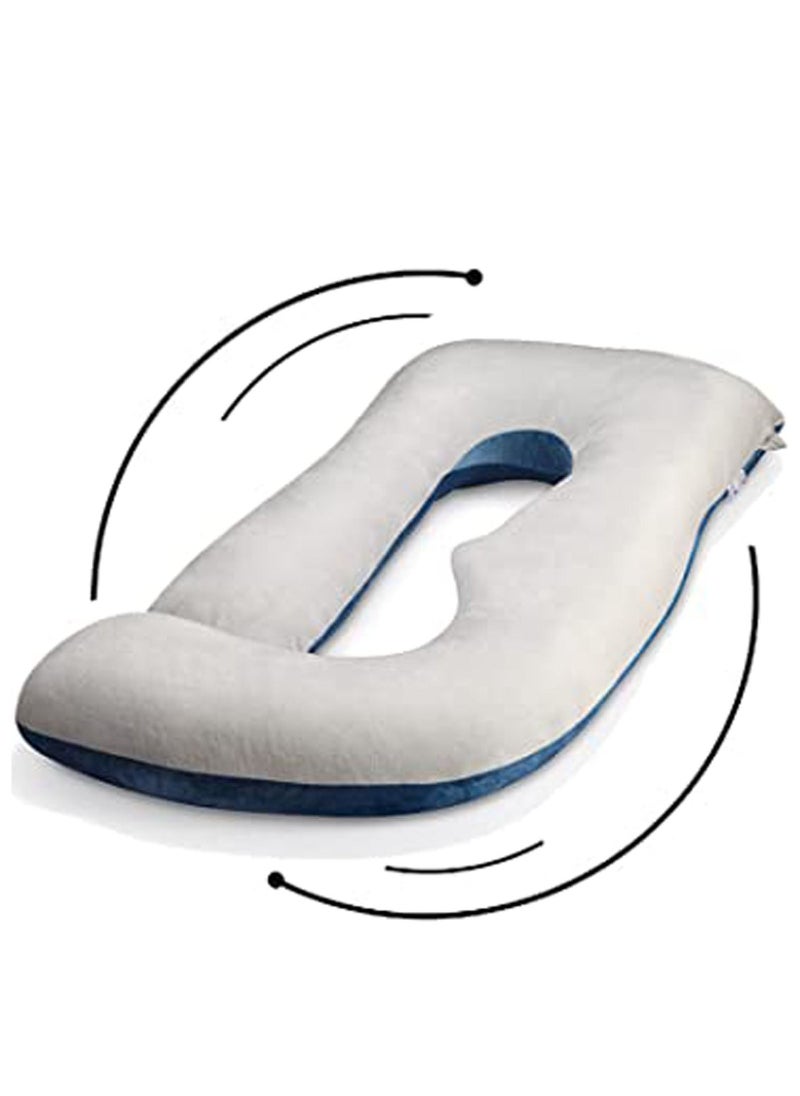 molody U Shaped Nursing And Maternity Pillow With Removable Velvet Cover  - Image 3