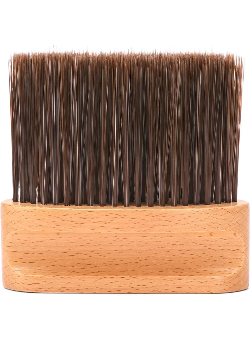 Excefore Barber Neck Brush, Duster for Hair Cutting, Soft Wood Neck Cleaning Brush, Professional Salon Tool - Image 1