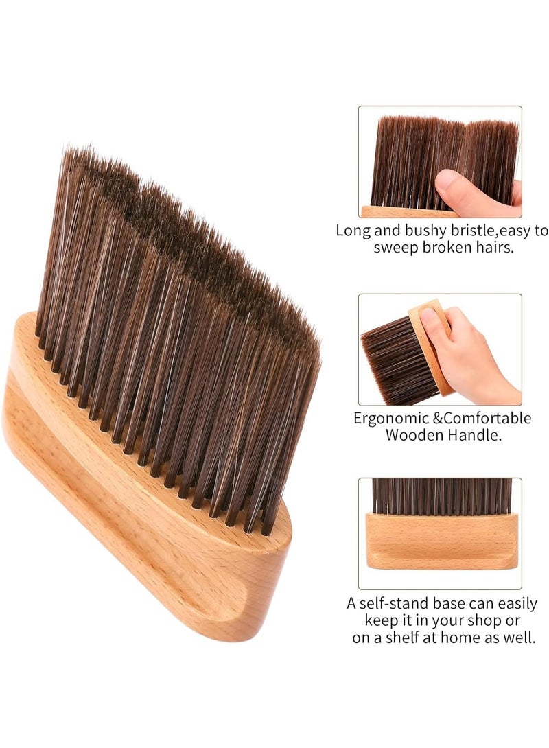 Excefore Barber Neck Brush, Duster for Hair Cutting, Soft Wood Neck Cleaning Brush, Professional Salon Tool - Image 2