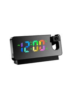 REOCLE Projector Clock Bedroom on Ceiling Projection Alarm Clock with LED Large Display & USB Charge Loud Electric Alarm Clock for Kids Adults Elders  - Image 2
