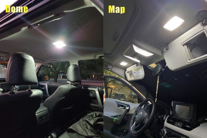 ENDPAGE 8-Pieces RAV4 LED Interior Light Kit for Toyota RAV4 2006 2007 2008 2009 2010 2011 2012 2013 2014 2015 White 6000K Interior LED Lighting Package + License Plate Lights, Install Tool - Image 4