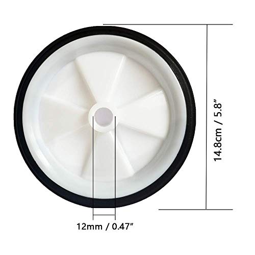 ZLYY 5.8" Universal Air Compressor Wheel Replacement Part with 1/2" Diameter Hole, 2Pcs - Image 2